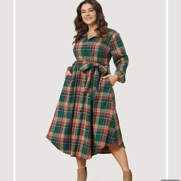 NWT BloomChic retro plaid dress - Picture 1 of 13
